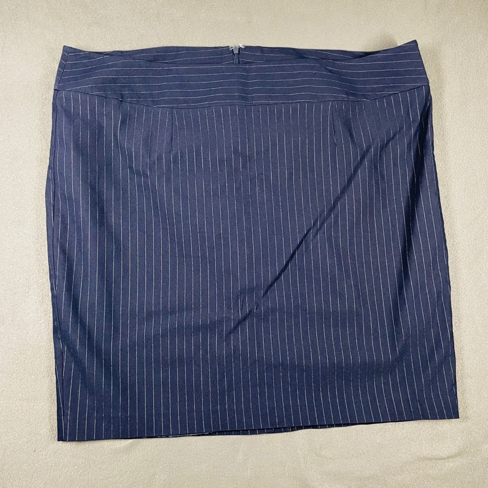 Lane Bryant Pinstripe Pencil Skirt Career Office Wear Plus Size 26